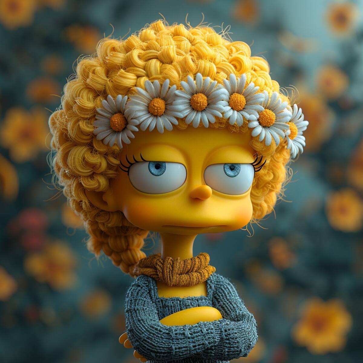 En esta serie de imágenes generadas por la IA, Maggie Simpson se presenta como una niña de 10 años con diferentes estilos, desafiando la expectativa de su eterna infancia en Los Simpson.