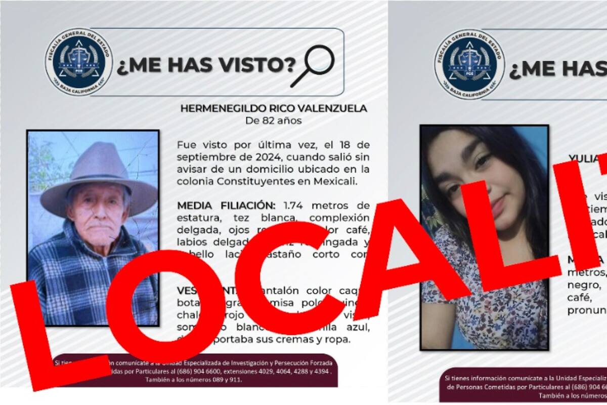 FGE localiza a tres personas que contaban con reporte de búsqueda