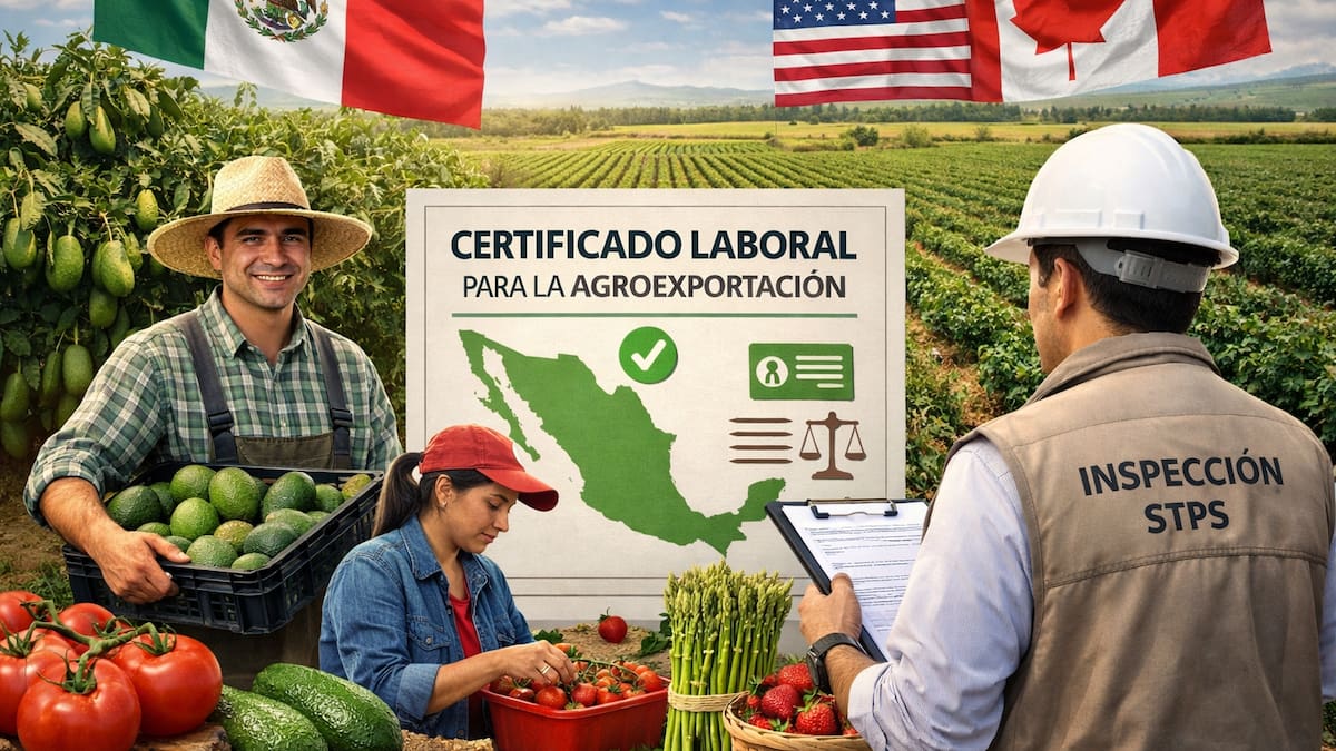 Mientras Estados Unidos y Canadá exigen estándares laborales para permitir exportaciones agrícolas, México impulsa el Certificado Laboral para la Agroexportación con el fin de formalizar a trabajadores del campo y preservar el acceso a los mercados del T-MEC