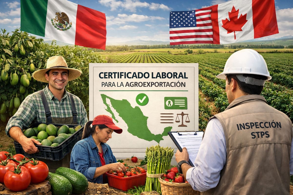 Mientras Estados Unidos y Canadá exigen estándares laborales para permitir exportaciones agrícolas, México impulsa el Certificado Laboral para la Agroexportación con el fin de formalizar a trabajadores del campo y preservar el acceso a los mercados del T-MEC