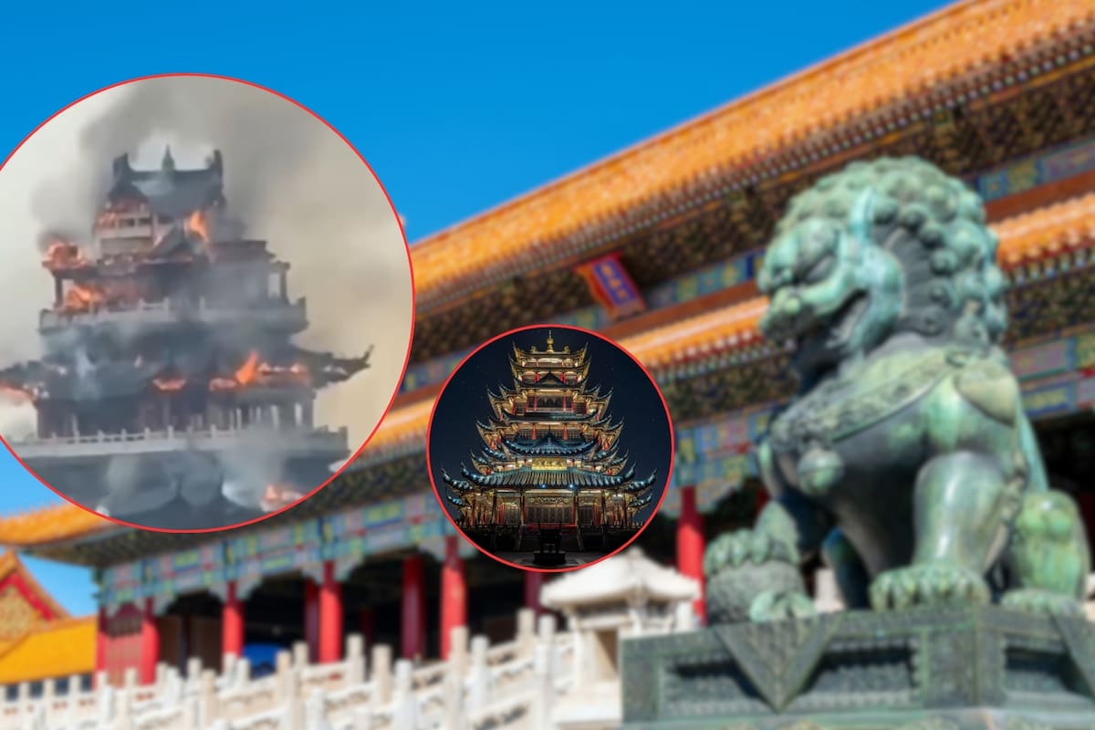 Incendio consume histórico templo Yongqing en China