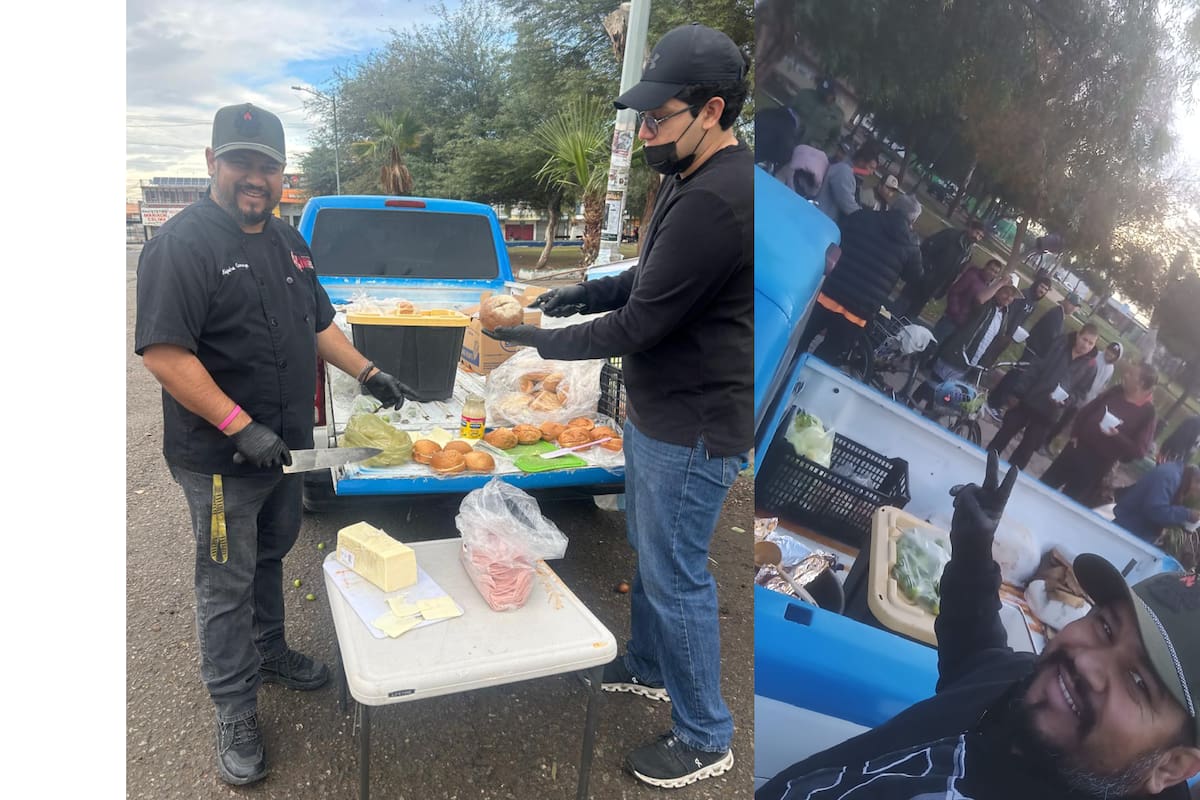 Un argentino con corazón cachanilla regaló comida para Año Nuevo