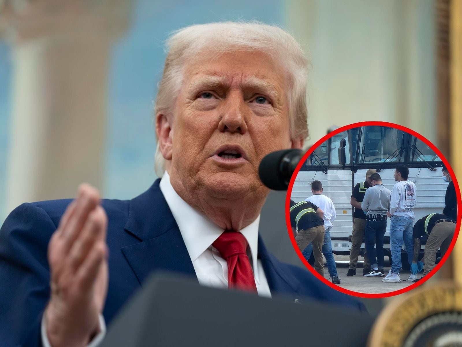 Aunque las protecciones legales suelen impedir deportaciones a los países de origen, la administración Trump ha impulsado la expulsión de migrantes hacia terceros países con los que no tienen vínculos. Crédito: EFE