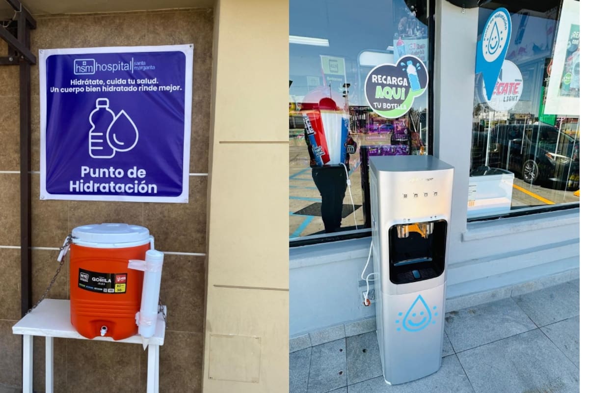 Empresas instalan puntos de hidratación gratuitos ante ola de calor en SLRC