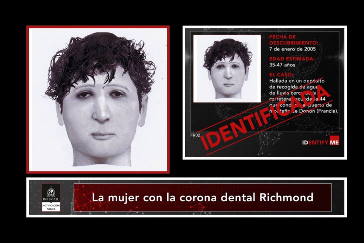 El cuerpo de una persona fue encontrado en bolsas de basura dentro de un colector de agua en Francia en 2005 y permaneció por 20 años sin identificar, pero finalmente las autoridades descubrieron el nombre de “la mujer de la corona dental Richmond”