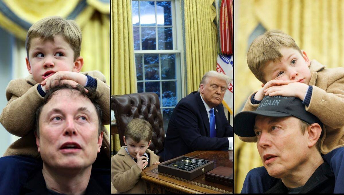 El hijo de Elon Musk roba cámara en la Casa Blanca y desata la reacción de Grimes