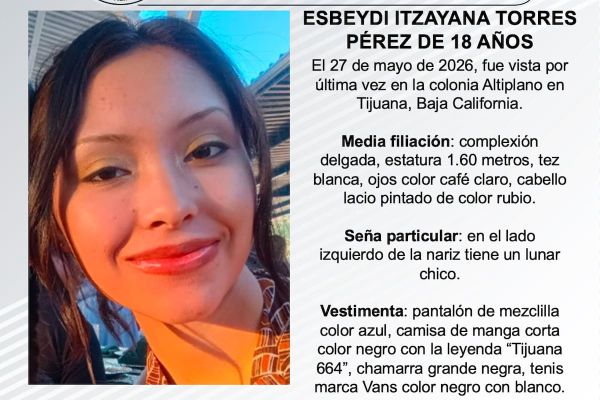 Se busca a Esbeydi Itzayana Torres Pérez de 18 años de edad