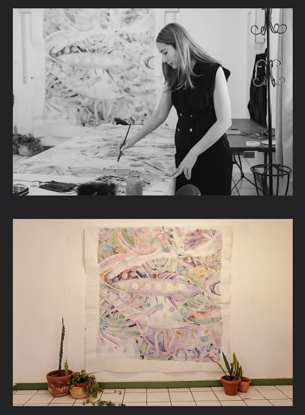 La artista Marlen Loss aclaró que su intención no es representar ni apropiarse de la cultura Comca'ac, sino dialogar desde el respeto. Foto: cortesía