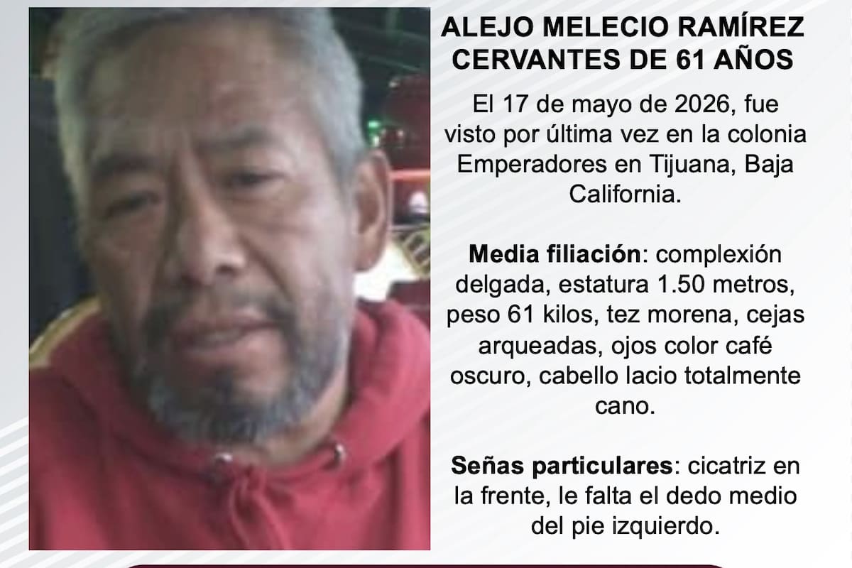 Se busca a Alejo Melecio Ramírez Cervantes de 61 años