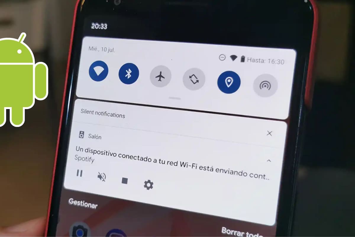 ¿Cuál es el significado de la N en la barra de notificaciones de Android?