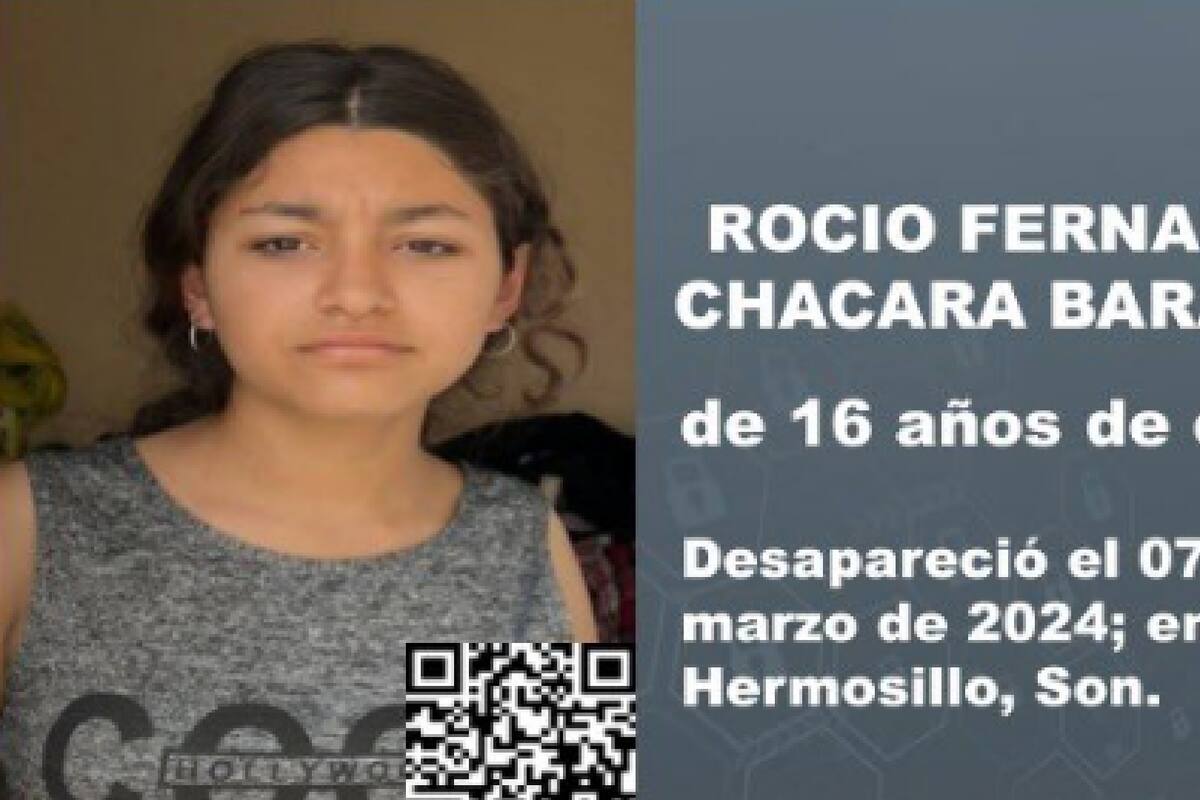 Buscan a Rocío Fernanda, adolescente de 16 años desaparecida en Hermosillo, Sonora