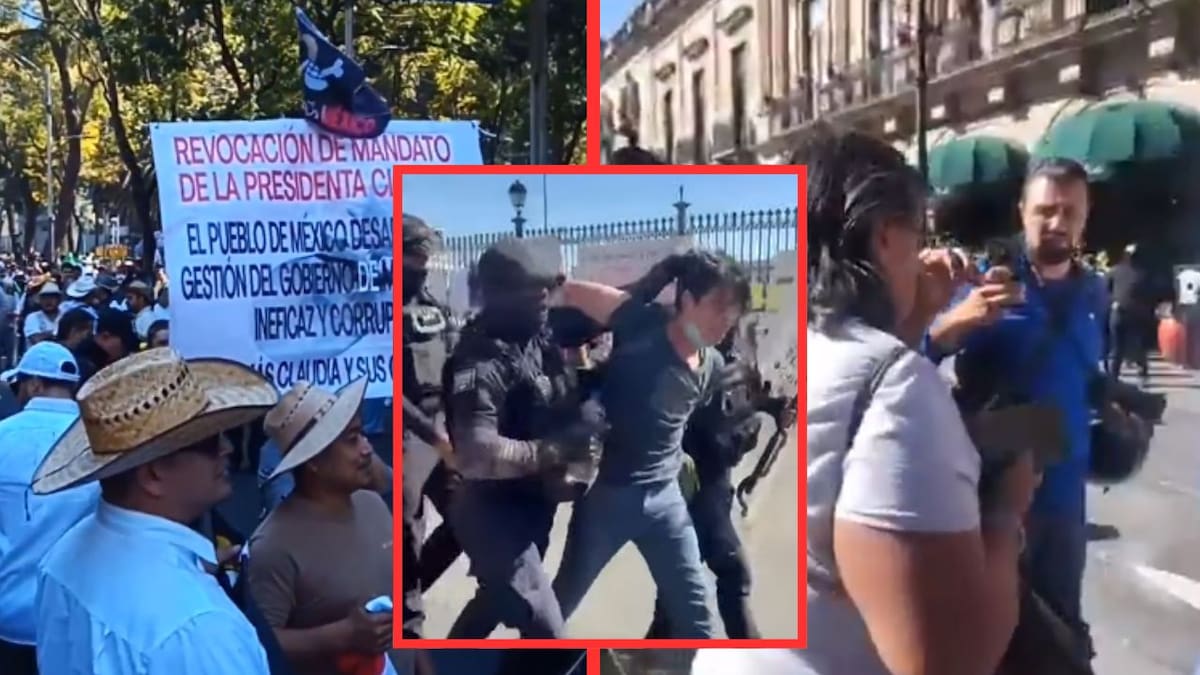 Guardia civil agrede a reporteros y detiene a jóvenes en megamarcha de la Generación Z en Morelia