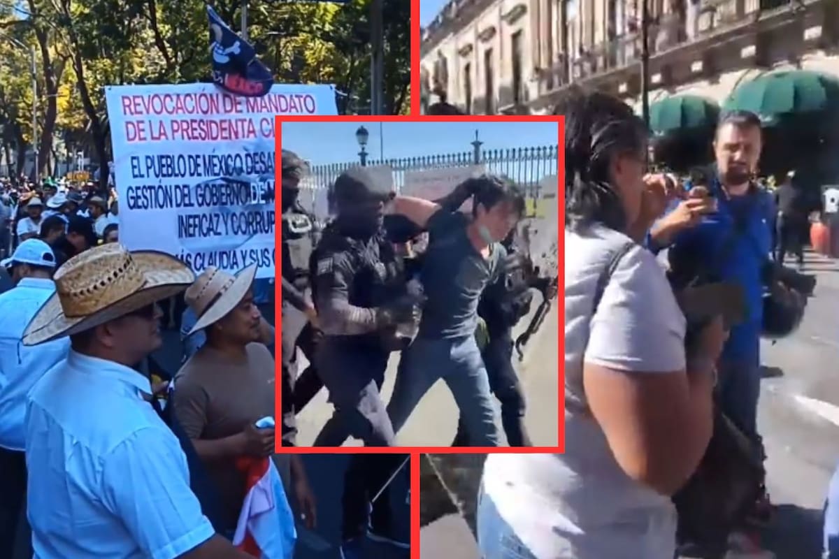Guardia civil agrede a reporteros y detiene a jóvenes en megamarcha de la Generación Z en Morelia