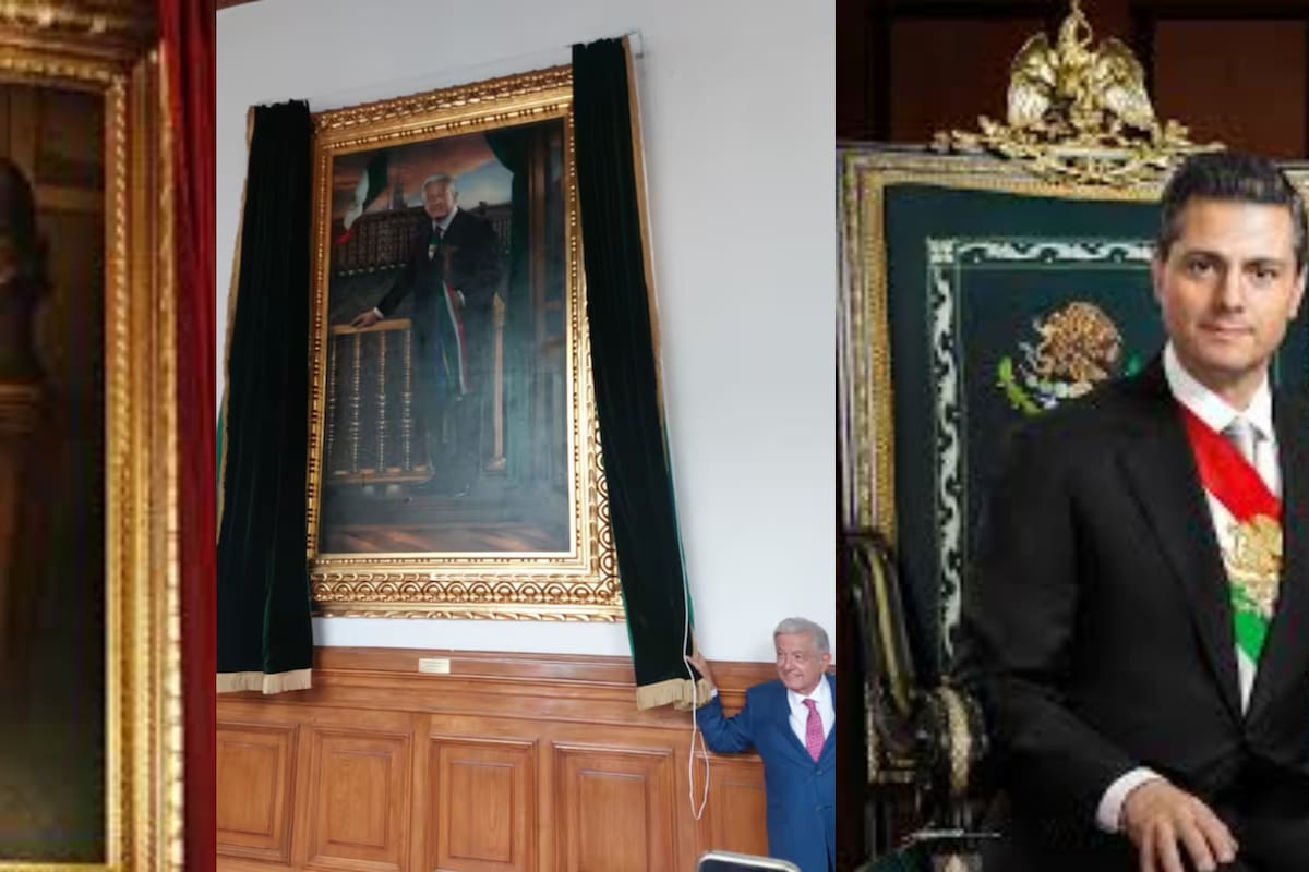 El retrato de AMLO: estas son las principales diferencias entre el de Peña Nieto, Fox y Calderón