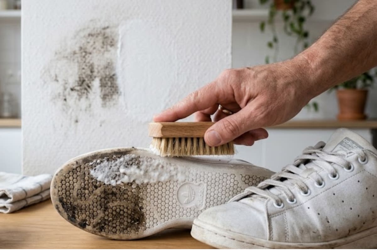 Un ingeniero químico explica cómo limpiar las paredes y las suelas de los tenis con bicarbonato, agua y jabón líquido, una mezcla sencilla que ayuda a retirar la suciedad si se usa con cuidado