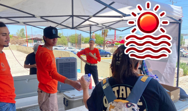 Continúan en Hermosillo las entregas de agua y suero para prevenir golpes de calor: reparten 360 litros en puntos clave