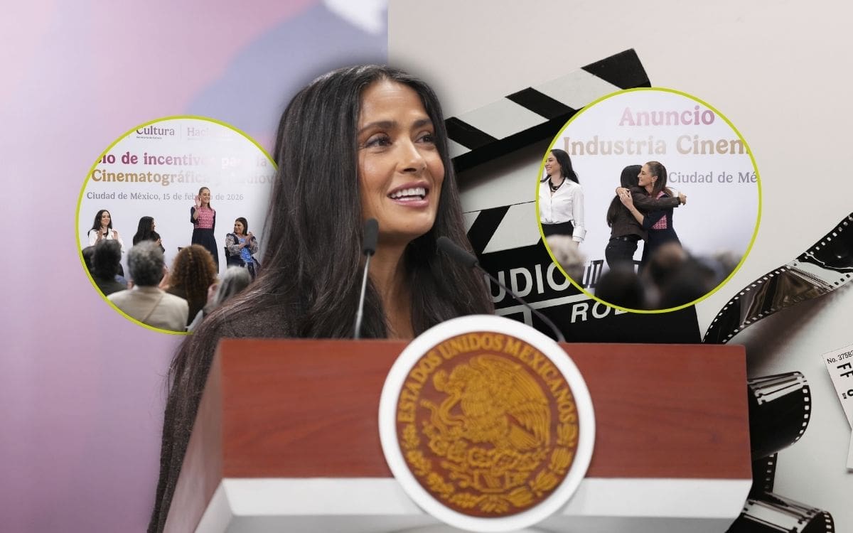 Con Salma Hayek en Palacio Nacional, México activa incentivos al cine y reforma legal. | Crédito: Presidencia