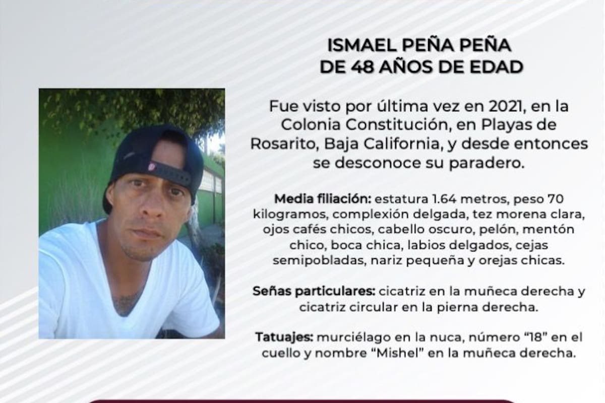 Se busca a Ismael Peña Peña de 48 años