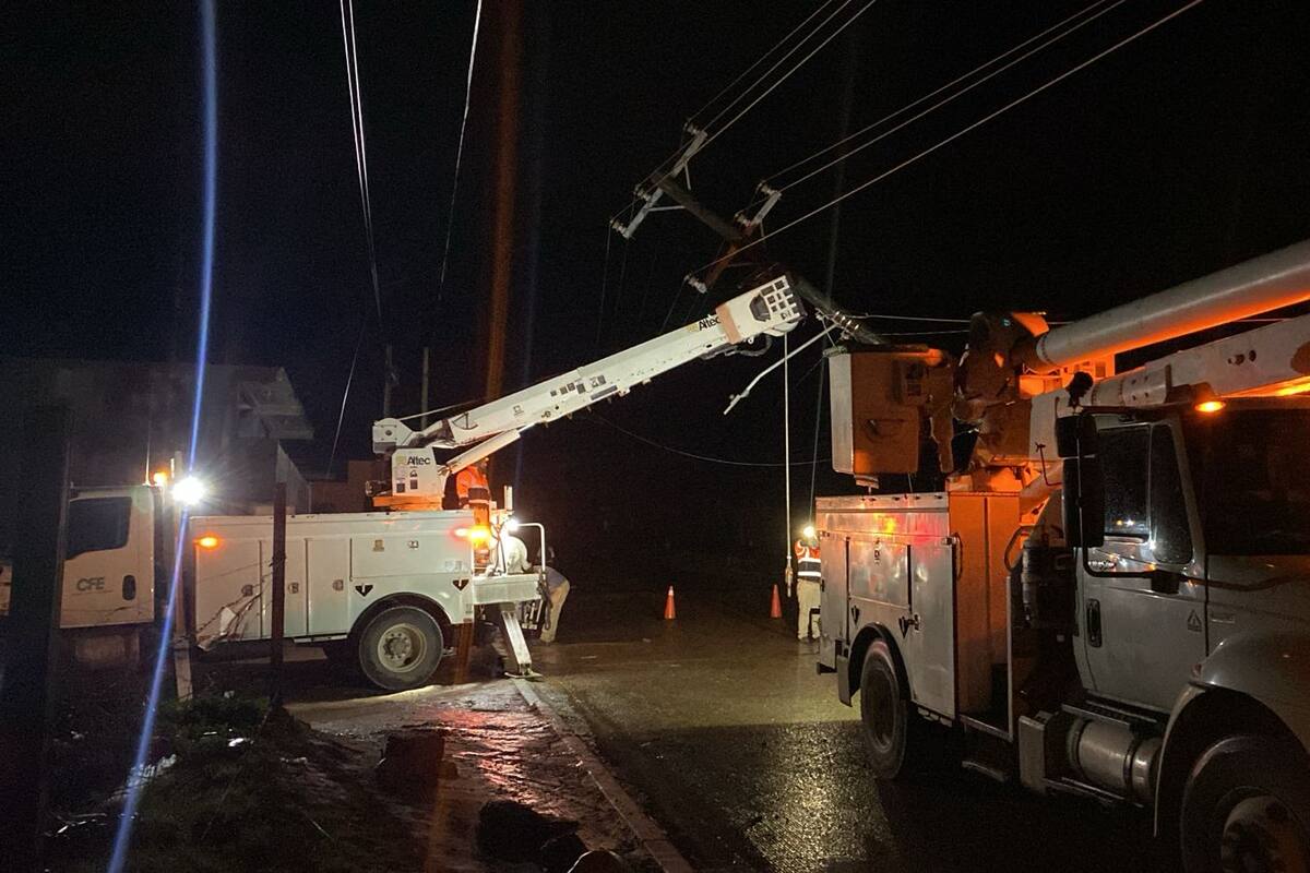 Restablece CFE 100% de suministro eléctrico tras afecctaciones por lluvias