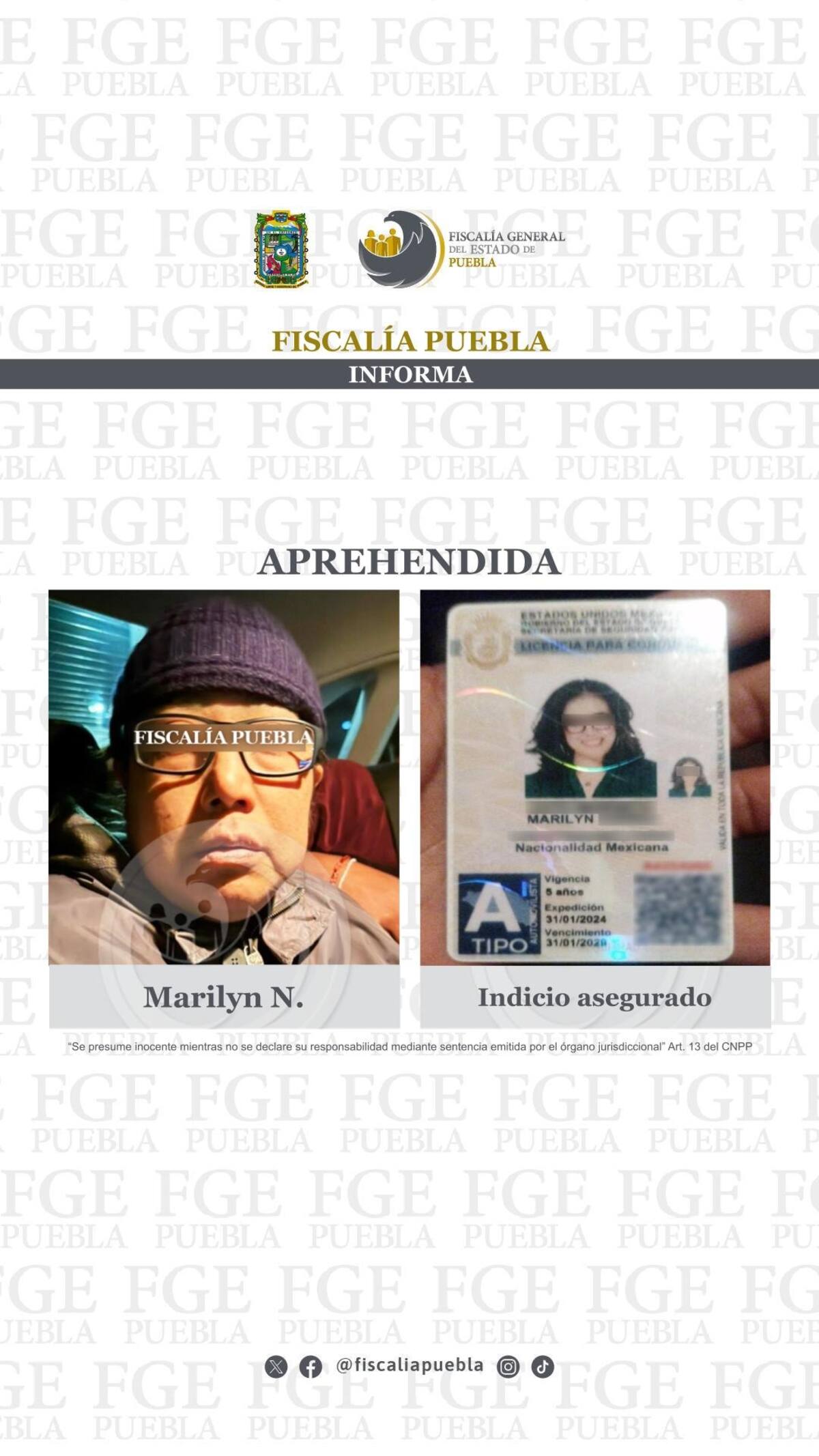 La falsa psiquatra Marilyn Cote fue detenida en Tlaxcala; es señalada por el delito de usurpación de profesión.