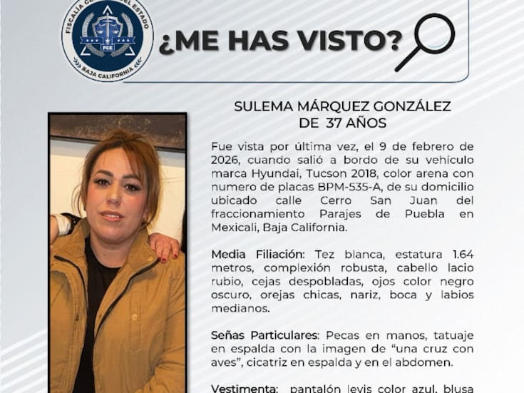 Buscan a Sulema Márquez González; salió de su casa en su camioneta y no regresó