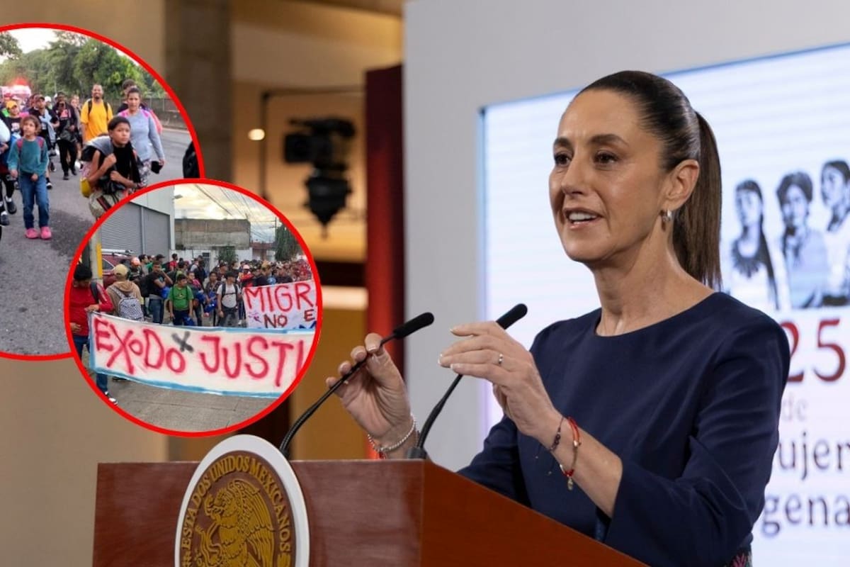 Claudia Sheinbaum asegura que su gobierno ofrecerá empleo o repatriación voluntaria a integrantes de la caravana migrante “Exódo de la justicia”