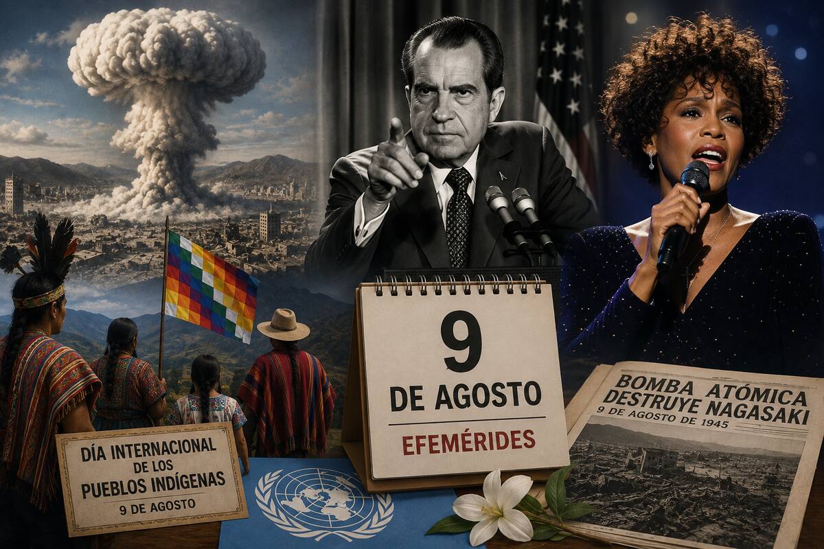 Efemérides del 9 de agosto: la fecha que une a Nagasaki, Nixon, Whitney Houston y los pueblos indígenas