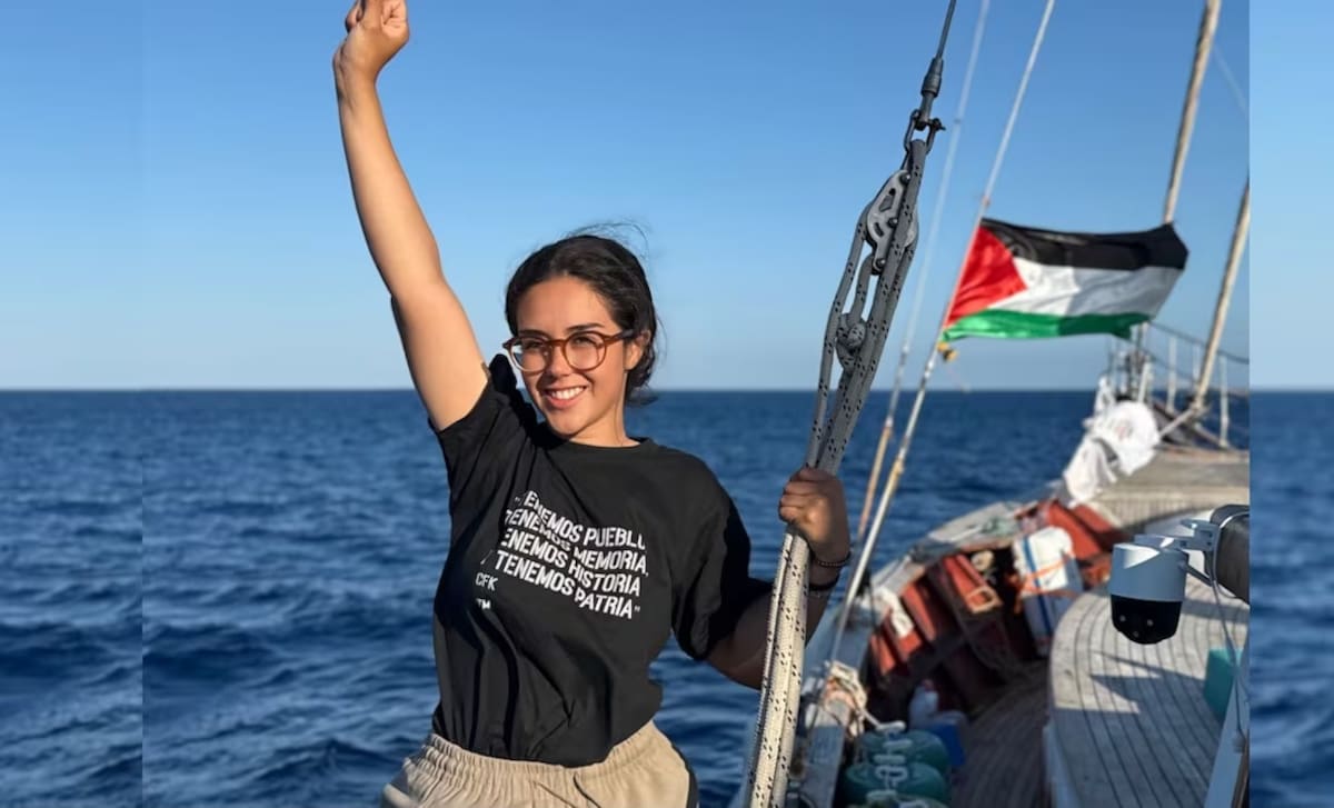 Arlin Gabriela Medrano Guzmán es una de las mexicanas y mexicanos tripulantes de la Flotilla Global Sumud rumbo a Gaza para una misión humanitaria detenidos por Israel. Foto: X (@arlinmedrano_)