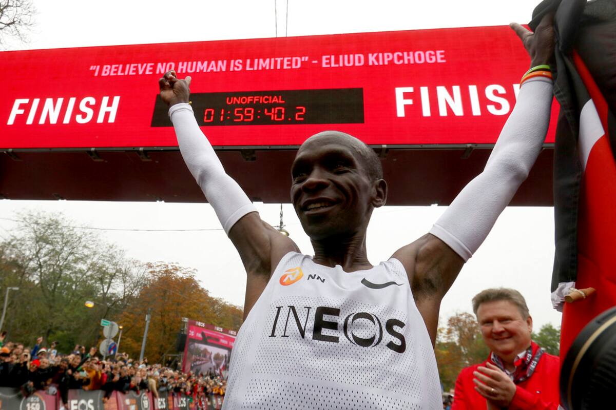 Eliud Kipchoge, primer maratonista en correr por debajo de las dos horas