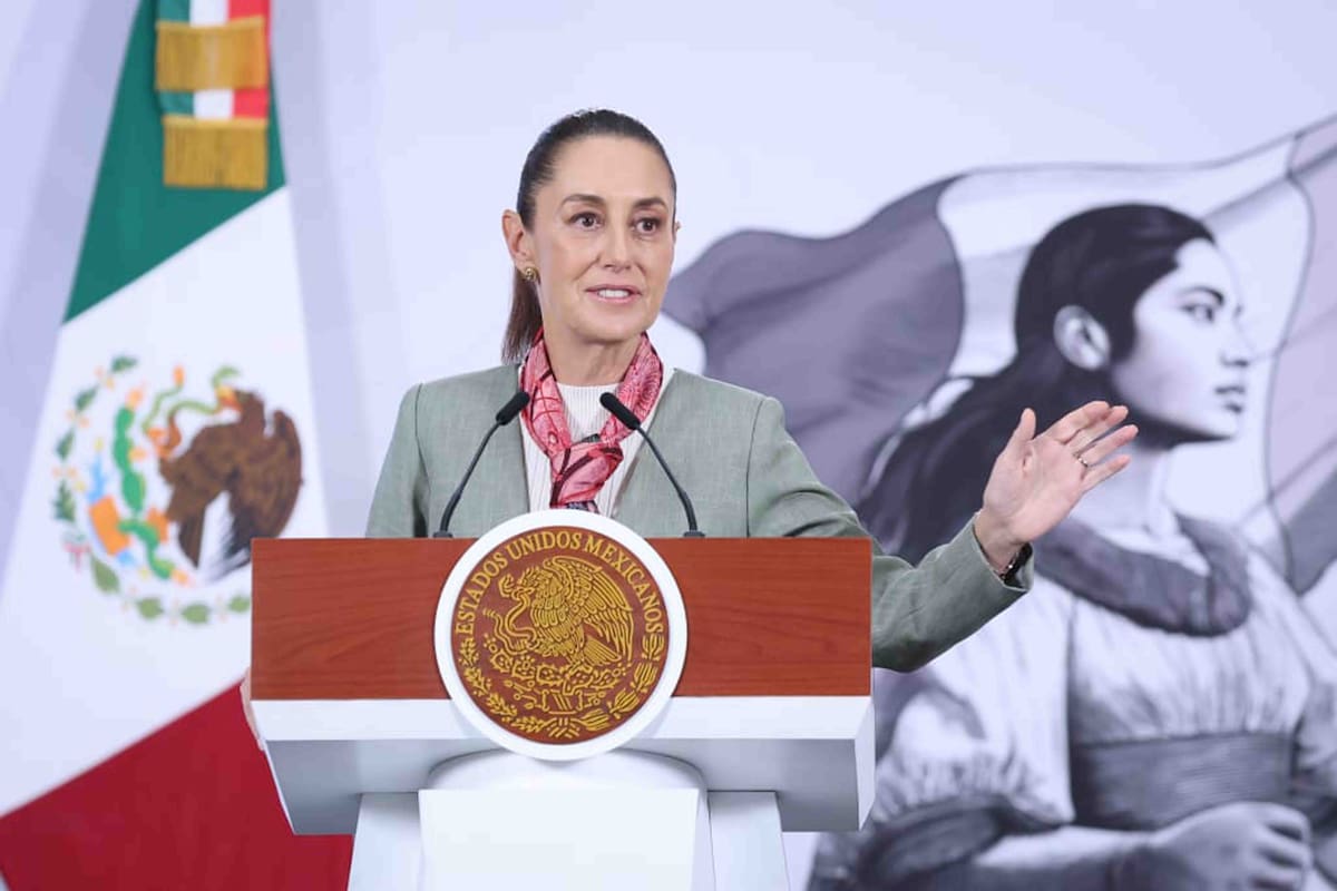 CIUDAD DE MÉXICO, Presidency/Presidencia-Conferencia.- 10 de abril del 2026. La presidenta de México, Claudia Sheinbaum Pardo, durante su conferencia matutina desde Palacio Nacional. Foto: Agencia EL UNIVERSAL/Luis Camacho/ARMM