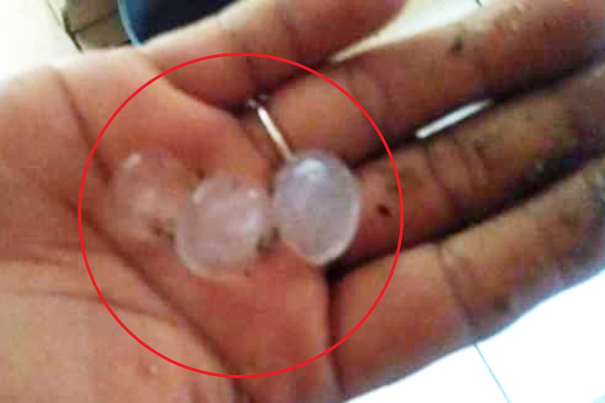 Cae granizo en Altares, Hermosillo durante lluvia con rachas de más 100 km/h