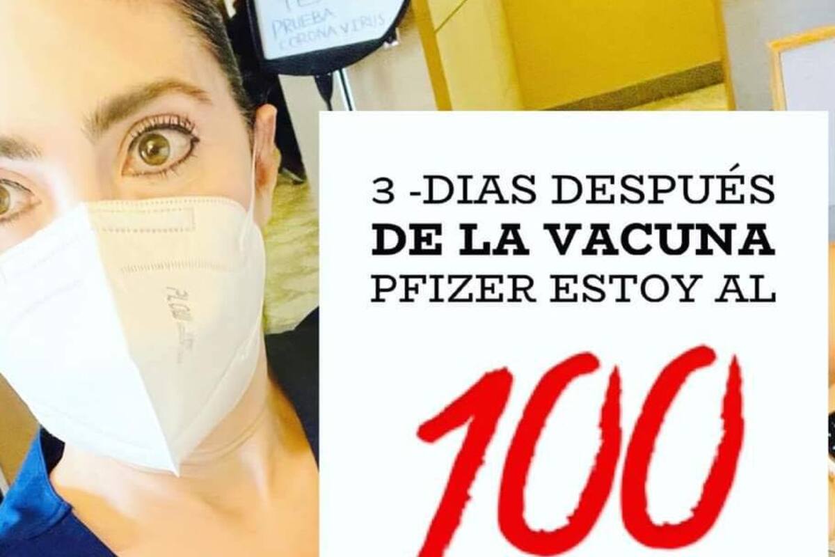 Doctora “Cachanilla” se reporta al cien tras recibir vacuna Covid