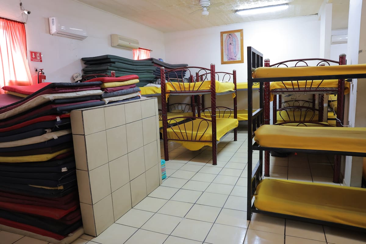 Área especial habilitada en Nogales, Sonora, para atender los migrantes que sean deportados. FOTO: ESPECIAL