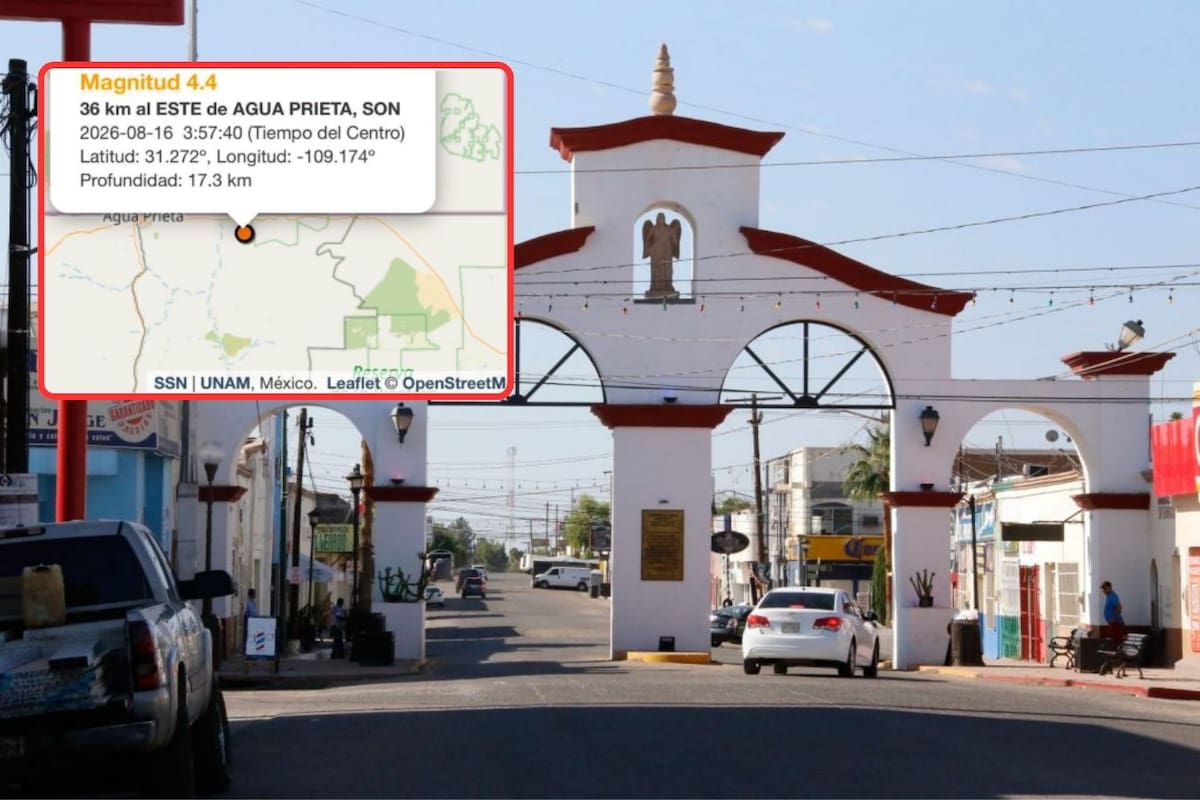 Reportan sismo de magnitud 4.4 al este de Agua Prieta, Sonora; no se registran daños ni lesionados