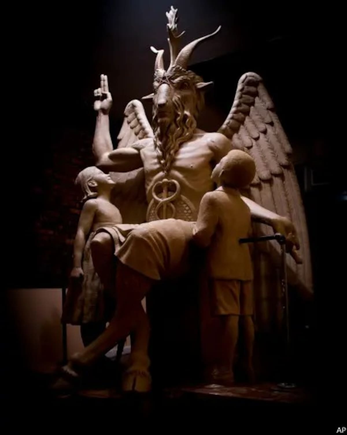 Estatua de Satán. Foto: AP