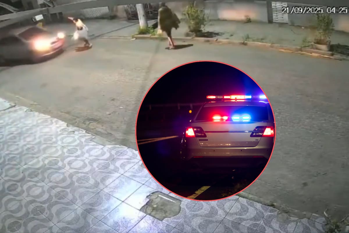Video: Delincuentes armados intentaron secuestrar a un conductor, pero este los atropello