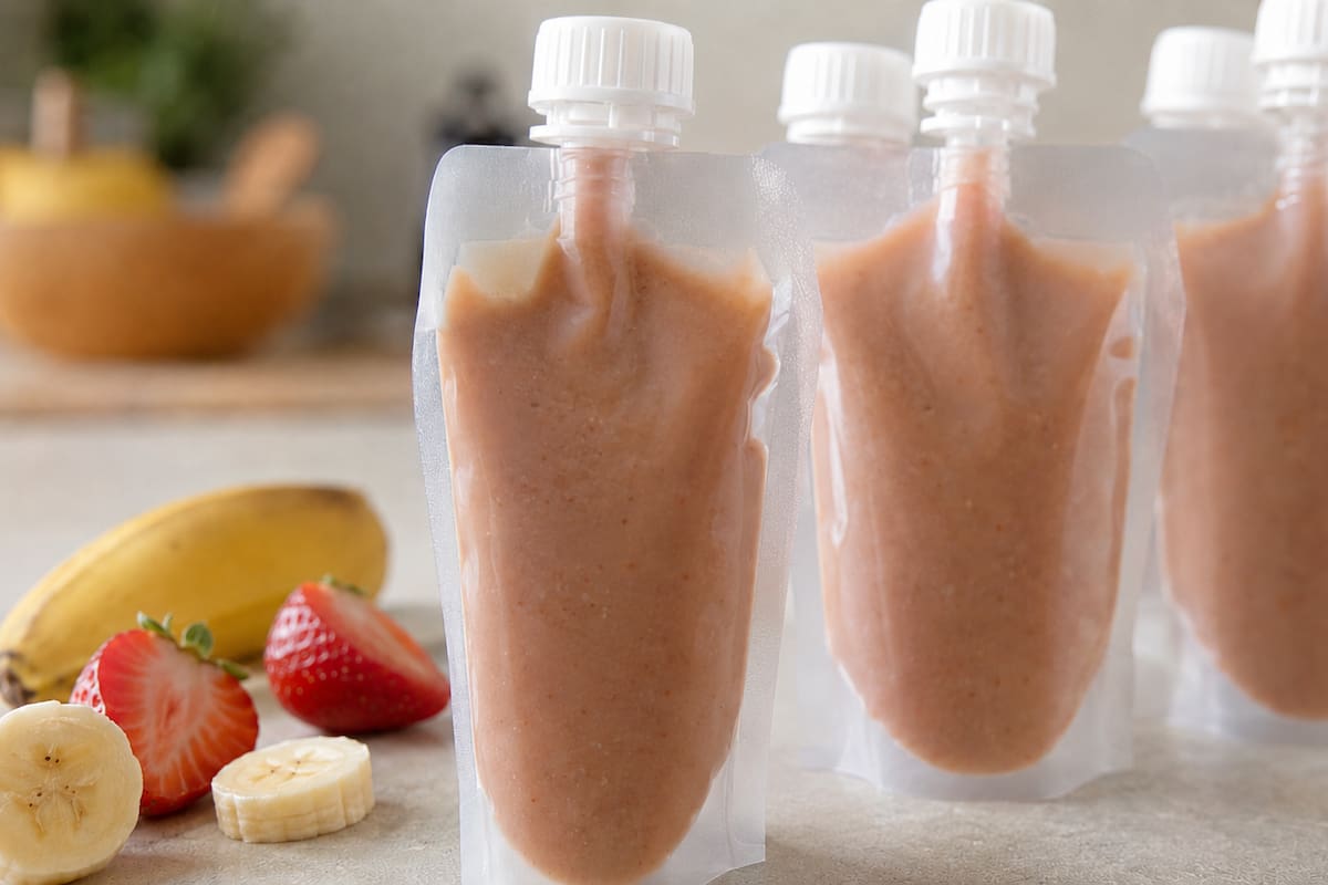 Retiran más de 380 mil bolsas de puré de fruta infantil vendidas en Estados Unidos porque un defecto en el empaque podría dejar hebras de plástico dentro del alimento