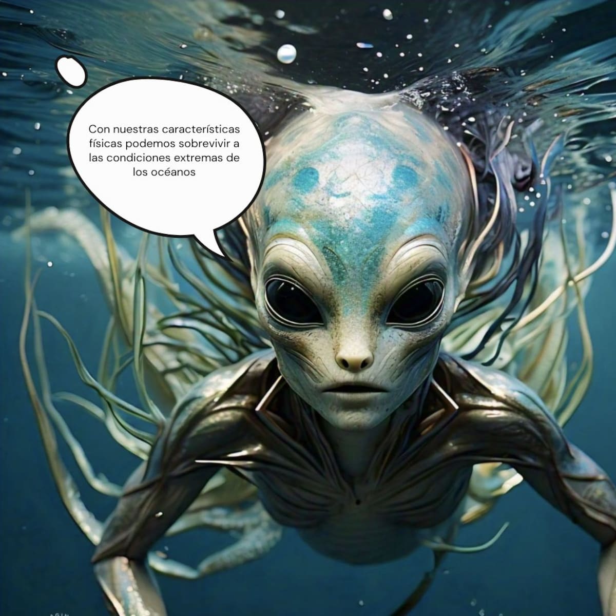 Así sería la vida alienígena adaptada para vivir en el mar según la Inteligencia Artificial
