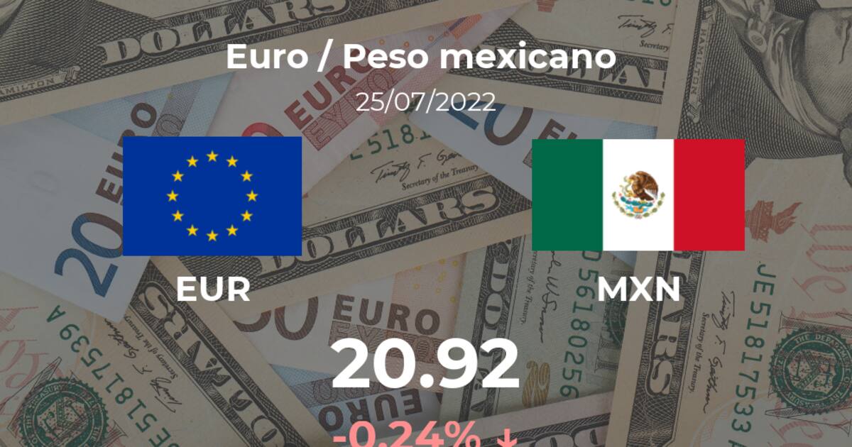 Precio del Euro / Peso mexicano (EUR/MXN) del 25 de julio | Noticias de