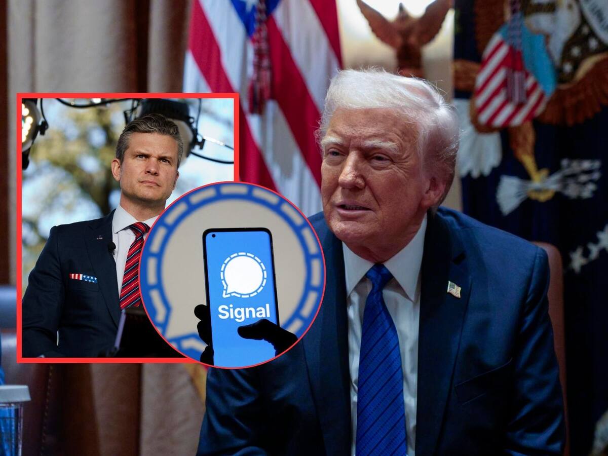 Trump minimiza filtración de mensajes en Signal sobre ataque en Yemen: "Realmente no es gran cosa". | Crédito: EFE/REUTERS