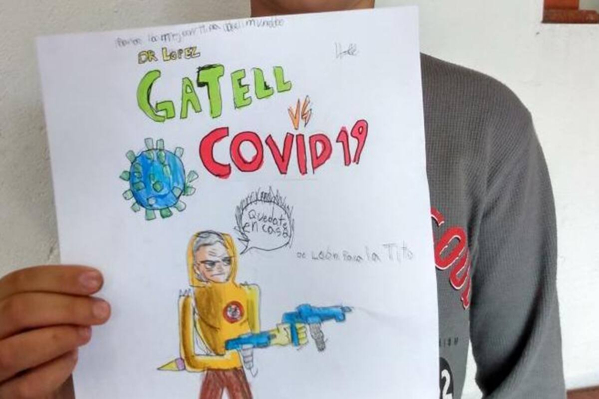 López-Gatell responde a niño que lo dibujó como superhéroe