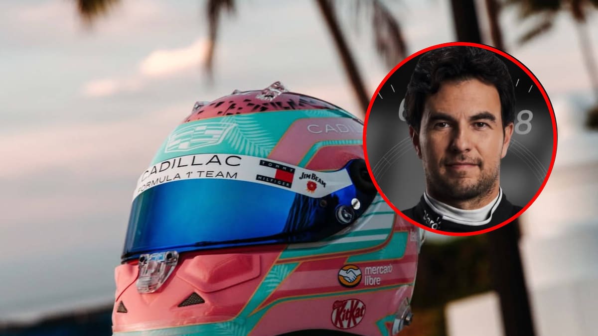 ¡Espectacular! ‘Checo’ Pérez estrena nuevo casco “Estilo Miami” con aparición especial de “PUERTO VALLARTA”
