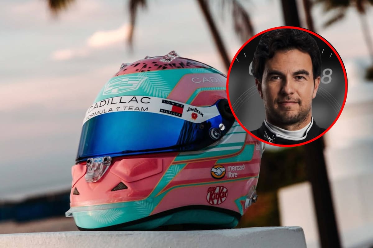 ¡Espectacular! ‘Checo’ Pérez estrena nuevo casco “Estilo Miami” con aparición especial de “PUERTO VALLARTA”