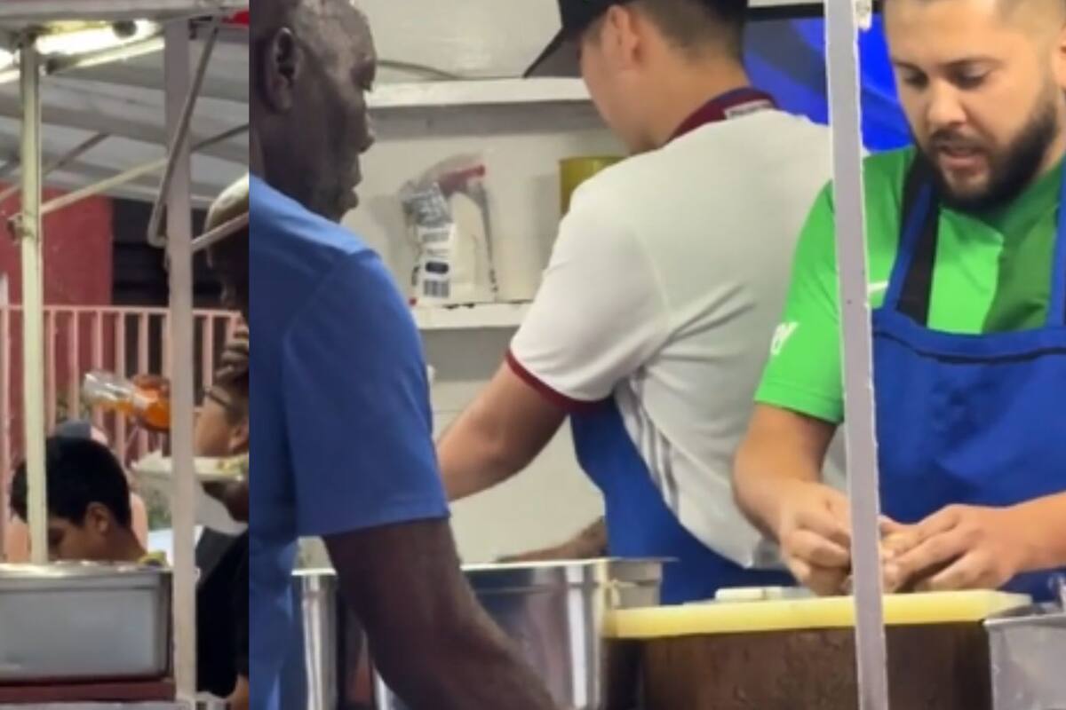 Influencer le juega una broma pesada al taquero que comió comida callejera en la India