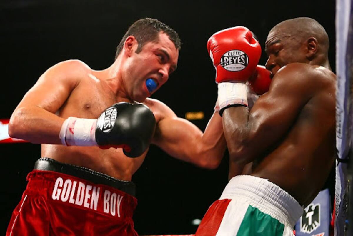 Óscar de la Hoya y Floyd Mayweather. (Foto: Cleto Reyes)