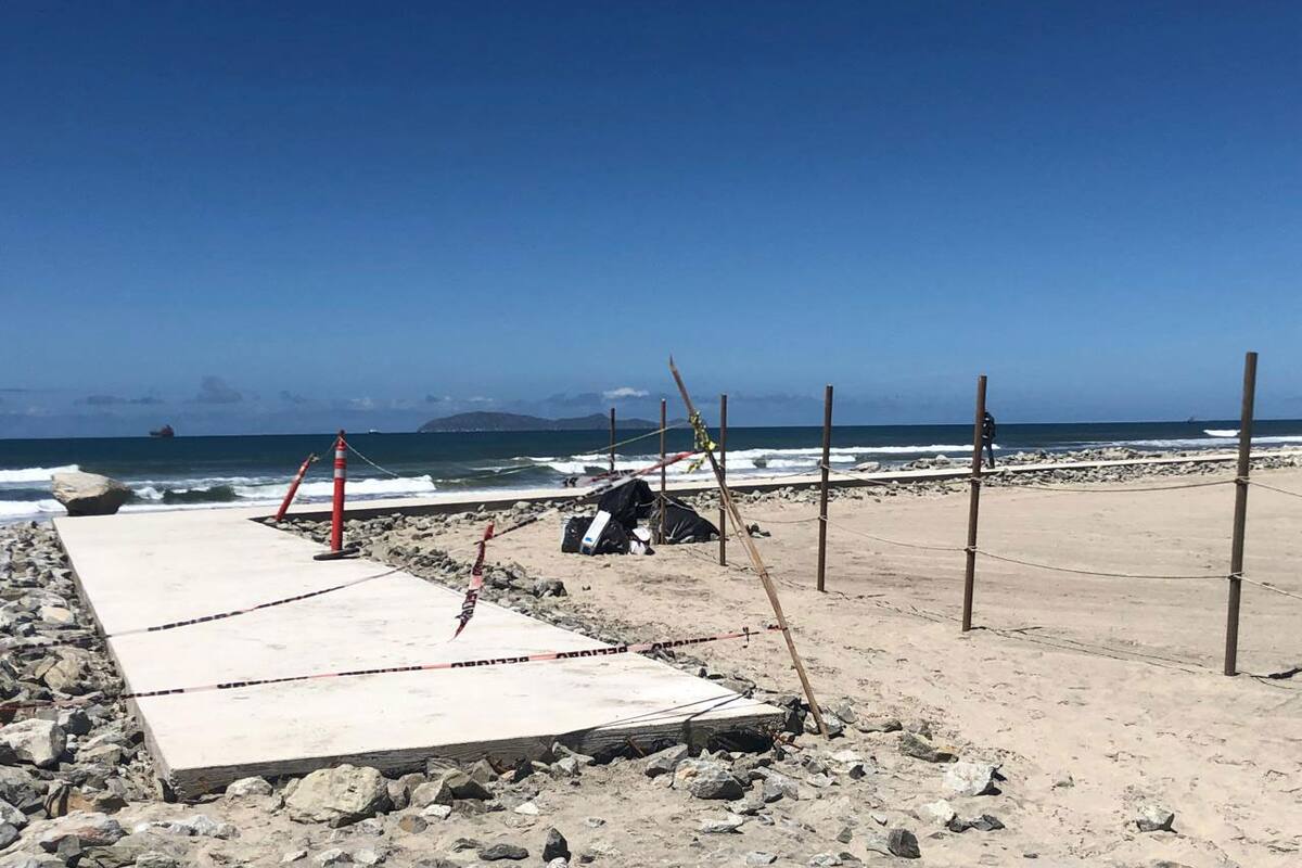 Casi terminado corredor en playa de Rosarito; desconocen si cuenta con permisos
