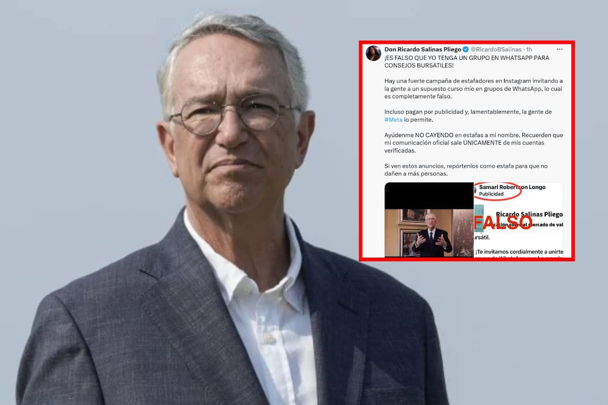 Salinas Pliego advierte sobre estafa en redes sociales que utiliza su nombre e imagen y critica a Meta por permitir este tipo de publicaciones