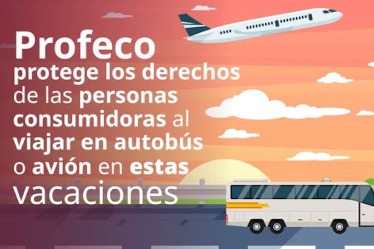 ¿Viajas en vacaciones? Profeco advierte a pasajeros sobre sus derechos en autobús y avión