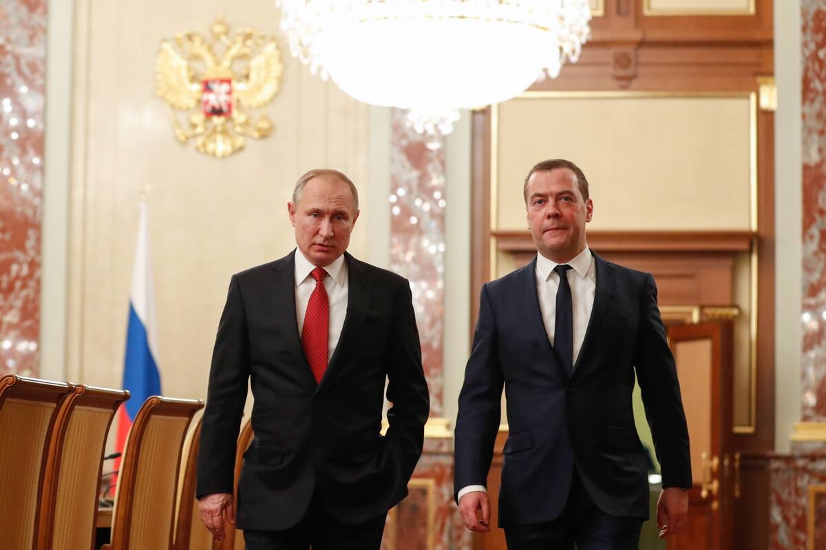 Renuncia Gobierno ruso del primer ministro Dmitri Medvédev