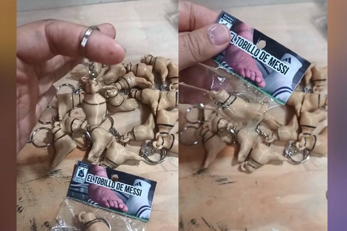 Emprendedor crea llavero del tobillo lesionado de Messi